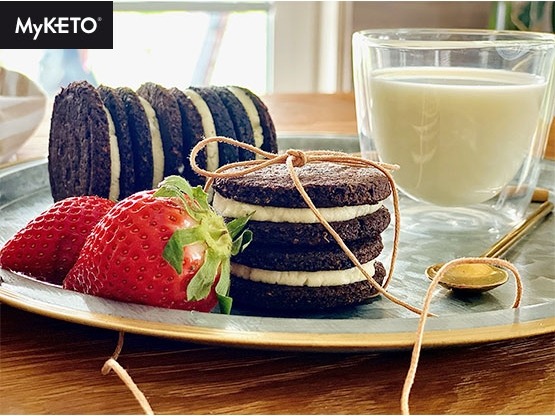 Low carb keto domácí Oreo sušenky recept